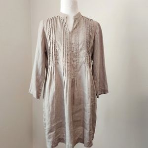 J. Jill Tan Blouse with Pintuck Details